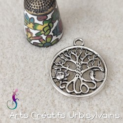 Pendentif médaille arbre,...