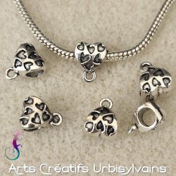 Lot de 6 bélières cœur en...