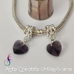 Lot de 2 bélières en métal...