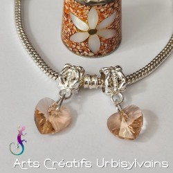 Lot de 2 bélières en métal...