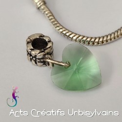 Bélière en métal argenté et...