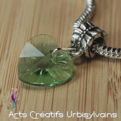 Bélière en métal argenté et...