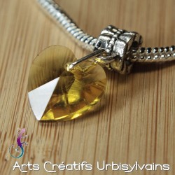 Bélière en métal argenté et...