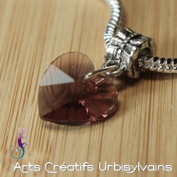 Bélière en métal argenté et...