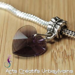 Bélière en métal argenté et...