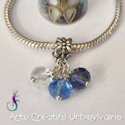 Bélière en métal argenté...