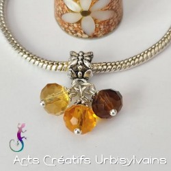 Bélière en métal argenté...