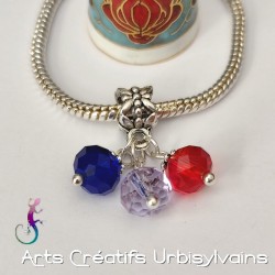 Bélière en métal argenté...