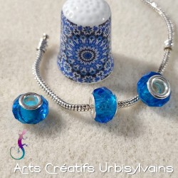 Lot de 3 perles en verre...