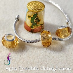 Lot de 3 perles en verre...