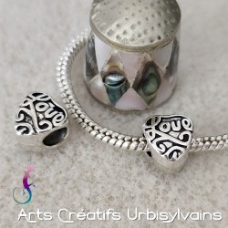 Lot de 2 perles coeur...