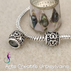 Lot de 3 perles cœur en...