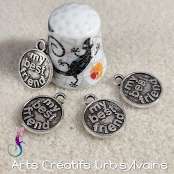 Lot de 4 breloques "best...