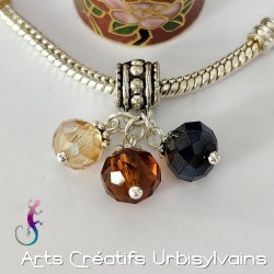 Bélière en métal argenté...