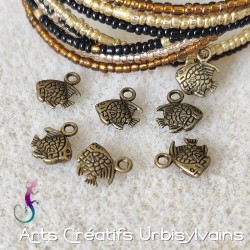 Lot de 10 breloques poisson...