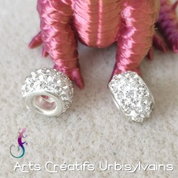 Lot de 2 perles en métal...