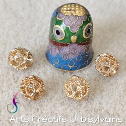 Lot de 4 perles rondes...