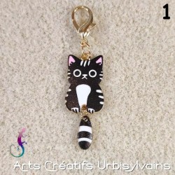Porte-clés chats en émail...