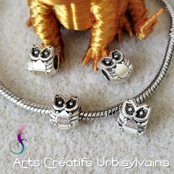 Lot de 4 perles hibou en...