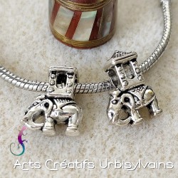 Lot de 2 perles éléphant en...