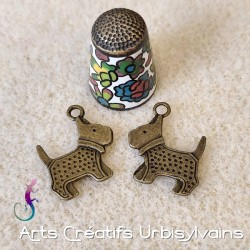 Lot de 4 breloques chien en...