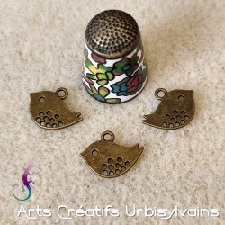 Lot de 10 breloques oiseau...