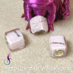 Lot de 2 perles cubiques en...