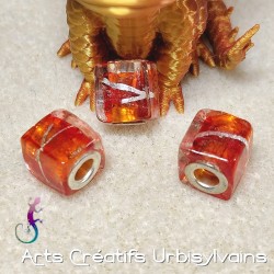 Lot de 2 perles cubiques en...