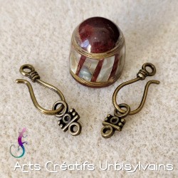 Lot de 4 fermoirs crochets...