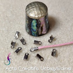 Lot de 100 embouts argentés...