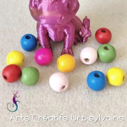 Lot de 14 perles rondes en...